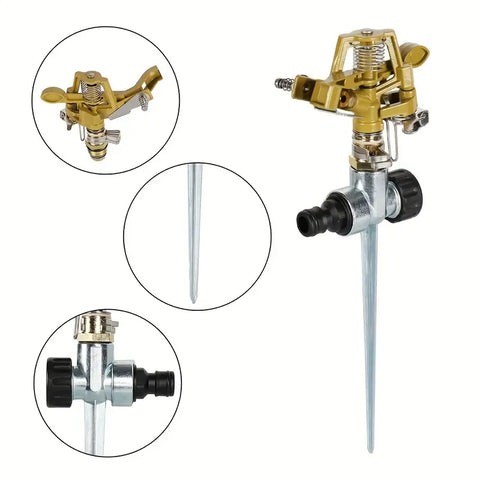 Verstellbarer Rasensprinkler mit rotierendem Sprühkopf. Angebot.