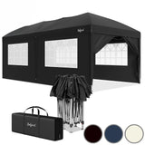 Faltpavillon 3 x 6 m – Pop-Up Pavillon inklusive Tragetasche. Sonnenschutz und leichter Regen. Mit 6 Seitenteilen.
