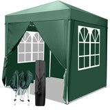 Faltpavillon wasserdicht. Pop Up. Mit 4 Seitenteilen. 2x2 Meter. Gartenzelt. Partyzelt. UV50+ Schutz. Einfaches Faltsystem.