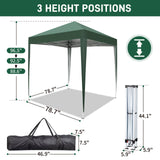 Faltpavillon wasserdicht. Pop Up. Mit 4 Seitenteilen. 2x2 Meter. Gartenzelt. Partyzelt. UV50+ Schutz. Einfaches Faltsystem.