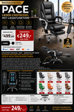 Massagesessel als Leder-Chefsessel PACE mit Liegefunktion