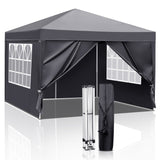 Faltpavillon wasserdicht. Pop Up. Mit 4 Seitenteilen. 3x3 Meter. Gartenzelt. Partyzelt. UV50+ Schutz. Einfaches Faltsystem.