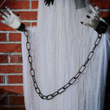 Animierte Halloween-Dekoration – Hängender Gefangenengeist mit Sound & LED, 204 cm