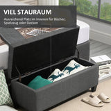 Sitzbank Polsterbank mit Stauraum Truhenbank Flur Schlafzimmer Wohnzimmer, diverse Farben. 100 x 40 x 44 cm