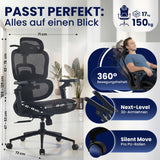 Der ergonomische Bürostuhl JENS überzeugt durch hohen Sitzkomfort