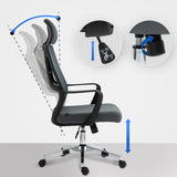 KAN ergonomischer und einstellbarer Chefsessel, Bürostuhl, Mesh-Stoff, schwitzfrei.