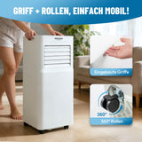 Mobile Klimaanlage 2600 Watt, 9000 BTU, R290. Farbe: Weiß.