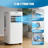 Mobile Klimaanlage 2600 Watt, 9000 BTU, R290. Farbe: Weiß.