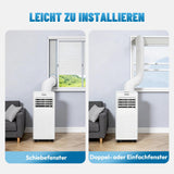 Mobile Klimaanlage 2600 Watt, 9000 BTU, R290. Farbe: Weiß.