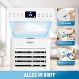 Mobile Klimaanlage 2600 Watt, 9000 BTU, R290. Farbe: Weiß.