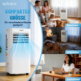 Mobile Klimaanlage 2600 Watt, 9000 BTU, R290. Farbe: Weiß.