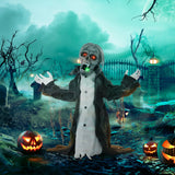 Halloween Dekoration erschreckender Zombie 102 cm LED-Lichter und Soundfunktion
