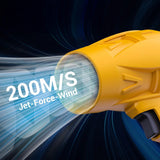 Sonderposten: Starker Akku-Laubbläser 21 V – 700W Hochleistung mit 200 m/s Luftstrom