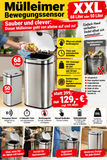 Abfalleimer XXL mit Hand-Bewegungssensor & Aluminium-Korpus, 50 oder 68 Liter