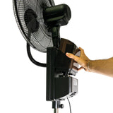 Nebelventilator Standventilator Ø40 cm Luftkühler Ventilator 80 Watt mit 1,2 Liter Wassertank für Ultraschallnebel