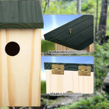 Hochwertige 4x Vogelhäuser aus Massivholz – Sicherer Nistplatz für heimische Gartenvögel