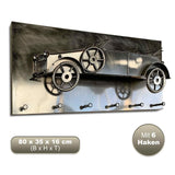 Kunst aus Stahl. (3D) Oldtimer-Wandgarderoben. 80 cm. Hakenleiste Paneel 80x35x16cm 4 künstlerische Modelle in Handarbeit.