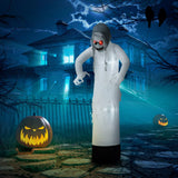 Halloween Geisterhexe 190 cm mit roten Augen aufblasbar Hexen mit LED-Lichtern