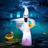 Halloween aufblasbarer Kürbis-Geist 240 cm mit LED-Lichtern