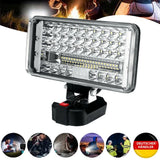 Extrem helle professionelle Akku-LED-Arbeitsleuchte 7 Zoll – 59 LEDs / 180 W. Passend zu unseren Akkus.