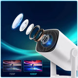 Mini-Beamer 4K UHD Heimkino Projektor LCD 5G WiFi Bluetooth Taschenkino für Iphone und Android