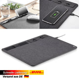 Mauspad mit 15 W Handy-Qi-Ladefunktion & Smartphone-Halter