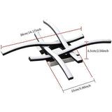 Schwarze LED-Deckenleuchte – dimmbare 24W Deckenlampe in Chrom-Alu für Büro, Wohnzimmer & Flur