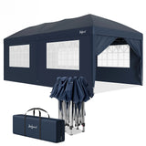 Faltpavillon 3 x 6 m – Pop-Up Pavillon inklusive Tragetasche. Sonnenschutz und leichter Regen. Mit 6 Seitenteilen.