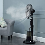 Nebelventilator Standventilator Ø40 cm Luftkühler Ventilator 90W mit 2,8 Liter Wassertank für Ultraschallnebel