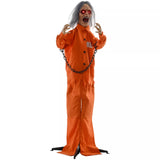 Halloween Dekoration Gefangener 85 cm mit LED-Lichter, Soundfunktion