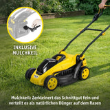 Sonderposten: Akku-Rasenmäher 20 V inklusive Akku & Ladegerät | Brushless | 33 cm | Mulchfunktion