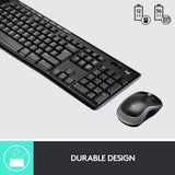 Deutsche Logitech MK Wireless Combo Funk-Tastatur plus Maus-Set. QWERTZ