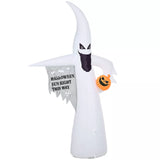 Halloween aufblasbarer Kürbis-Geist 240 cm mit LED-Lichtern
