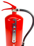 Schaumfeuerlöscher 6 L ABF 6LE – auch für Fettbrände. Richtet etwas weniger Schaden an als Pulver.