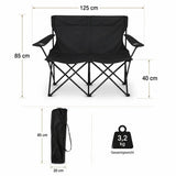 Campingsofa faltbar Camping Bank schwarz. Faltbar für 2 Personen. Nur 3,2 Kg. Immer dabei.