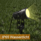 LED Gartenlicht 8er Set mit Gartenspieß. 8 x 3 Watt LED-Licht. Warmweiß.