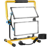 LED Baustrahler Flutlicht 200 Watt (2x100 Watt) mit Ständer. 230 Volt. IP66.