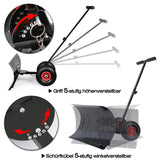 Effizienter Schneeschieber mit Rollen: Räumen Sie Schnee 3-4 mal schneller – Mit Luftbereifung