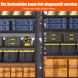 Schwerlastregale der neuen Generation. 80-200 cm Höhe. Verschiedene Größen. Mit 3, 4 oder 5 Böden.
