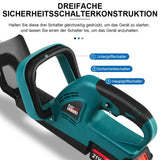 Sonderposten: Leistungsstarke Akku-Heckenschere. Inkl. 2 Akkus und Ladegerät.