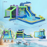Planschen, Springen, Toben, Hüpfen und Spielen – 8-in-1 Hai-Wasserpark