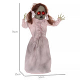 Halloween Dekoration Geisterpuppe 76 cm mit LED-Lichter Soundfunktion