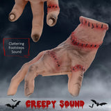 Halloween Grusel Hand vernarbt. Realistisch 21 cm mit Soundfunktioin