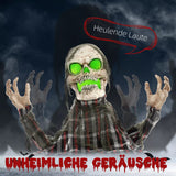 Halloween Dekoration Skelett 70 cm Halbkörper LED-Lichter Soundfunktion
