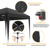 Faltpavillon 3 x 6 m – Pop-Up Pavillon inklusive Tragetasche. Sonnenschutz und leichter Regen. Mit 6 Seitenteilen.