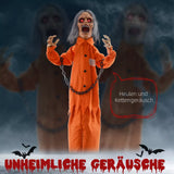 Halloween Dekoration Gefangener 85 cm mit LED-Lichter, Soundfunktion