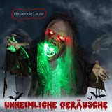 Halloween Hängendes Monster 183 cm mit LED-Lichter Soundfunktion