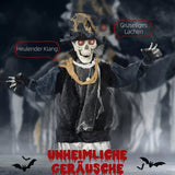 Halloween Dekoration Skelett Bräutigam 100 cm mit Geräuschen, Sound, Augenglühen