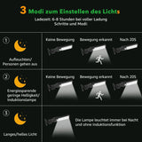 Solar-LED-Wandlampen (4-8-12er Set) mit Bewegungsmelder. Solarleuchten für Außen mit Bewegungsmelder – wetterfest &amp; kabellos