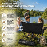 Campingsofa faltbar Camping Bank schwarz. Faltbar für 2 Personen. Nur 3,2 Kg. Immer dabei.